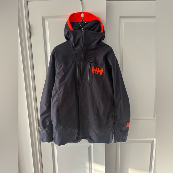 Helly Hansen Other - Helly Hansen Men's Dark Blue Jacket with Orange Details